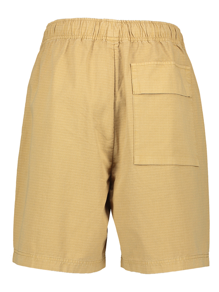 Cognackleurige short met structuur Flank Bellerose 