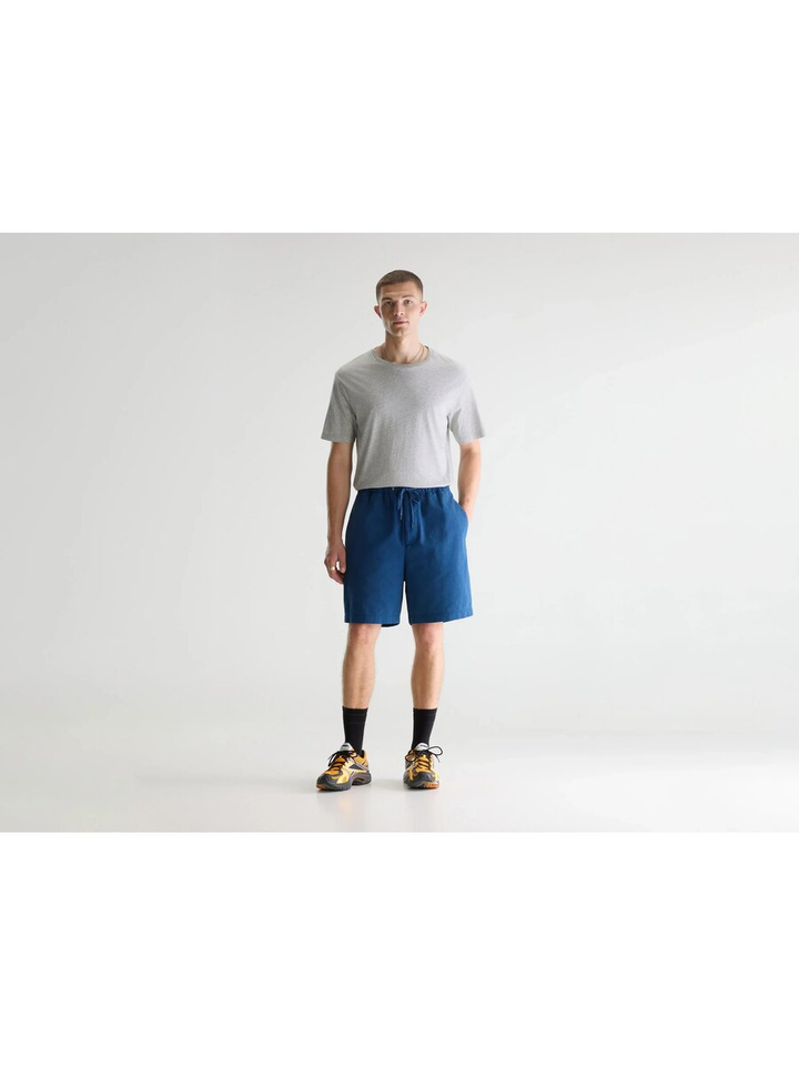 Blauwe short met structuur Flank Bellerose 