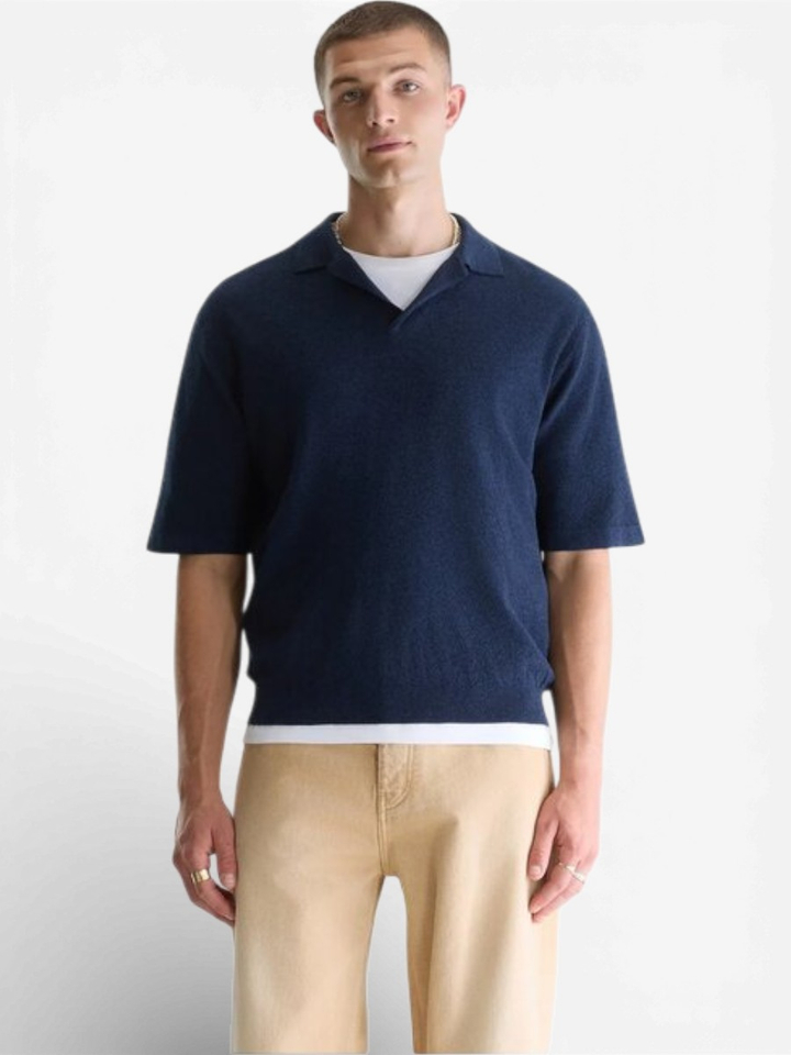 Blauwe polo met korte mouwen Alosh Bellerose