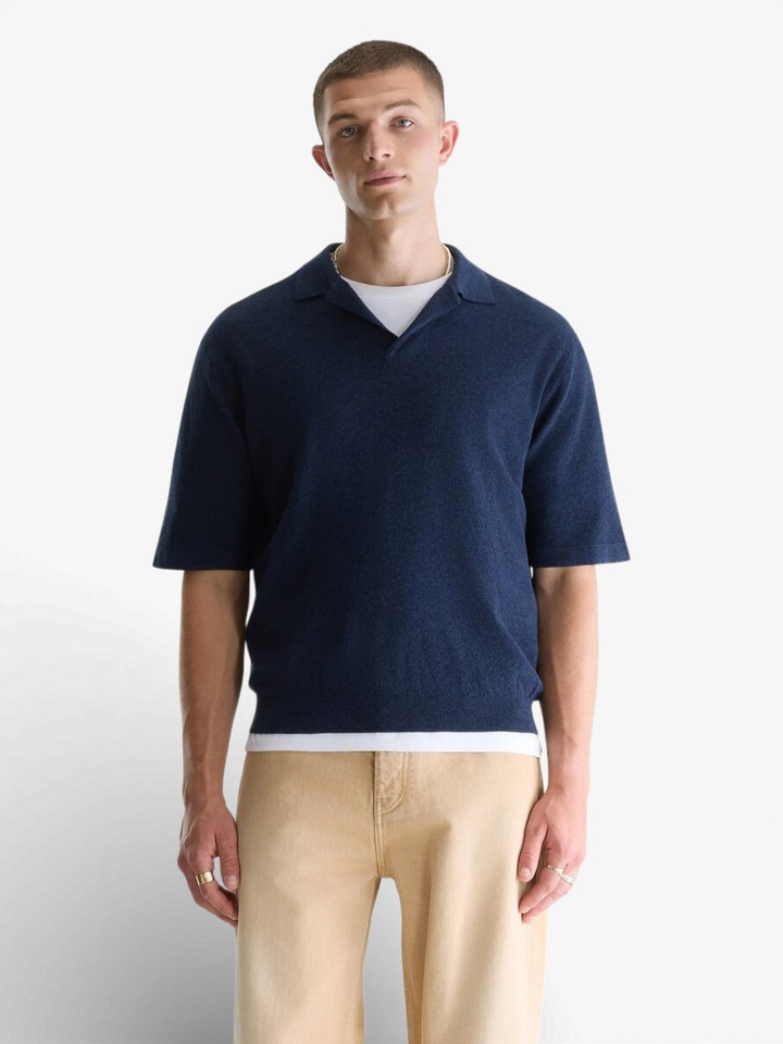 Blauwe polo met korte mouwen Alosh Bellerose