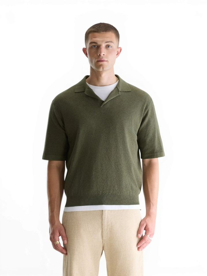Groene polo met korte mouwen Bellerose 