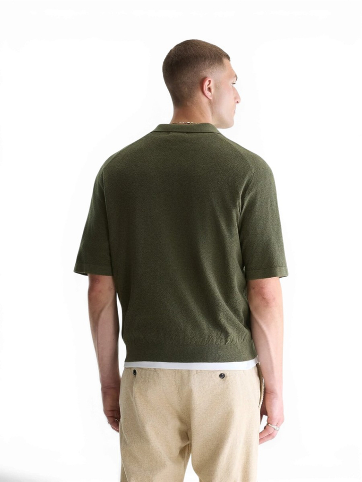 Groene polo met korte mouwen Bellerose 