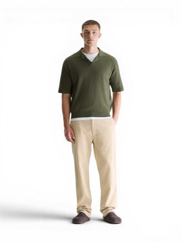Groene polo met korte mouwen Bellerose 