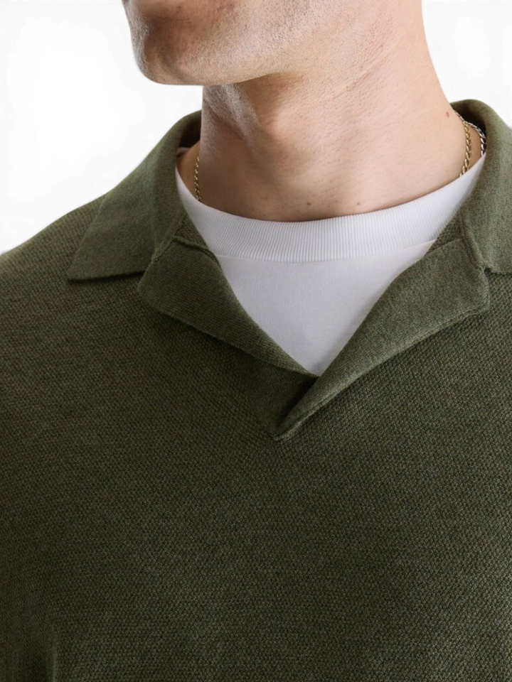 Groene polo met korte mouwen Bellerose 