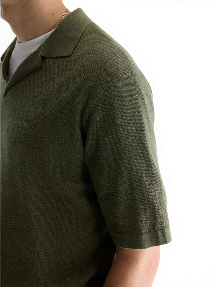 Groene polo met korte mouwen Bellerose 