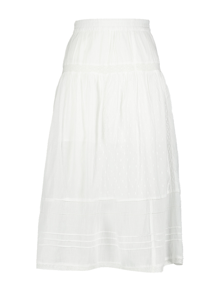 Witte rok met kant en broderie detail Hocus Bellerose
