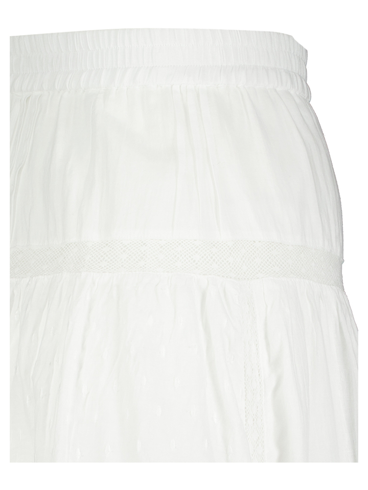 Witte rok met kant en broderie detail Hocus Bellerose