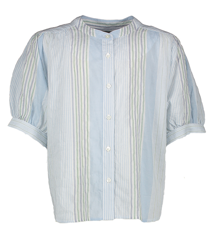 Lichtblauwe gestreepte bloes Hopsa Bellerose