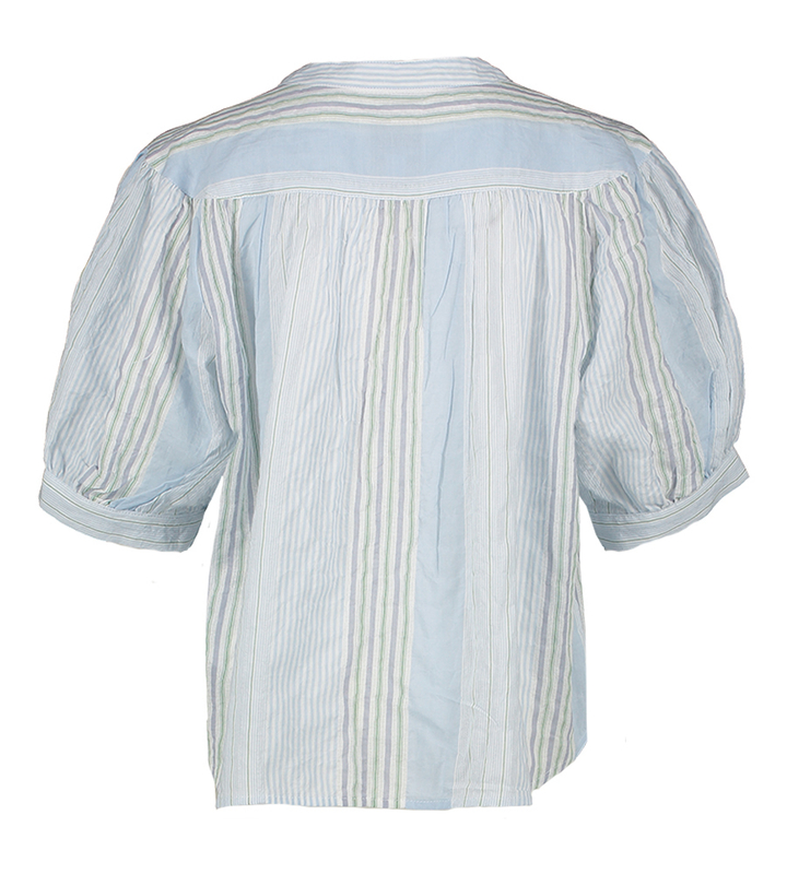 Lichtblauwe gestreepte bloes Hopsa Bellerose