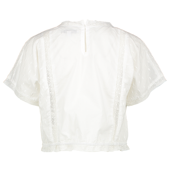 Witte katoenen bloes met kanten detail Hyacin Bellerose