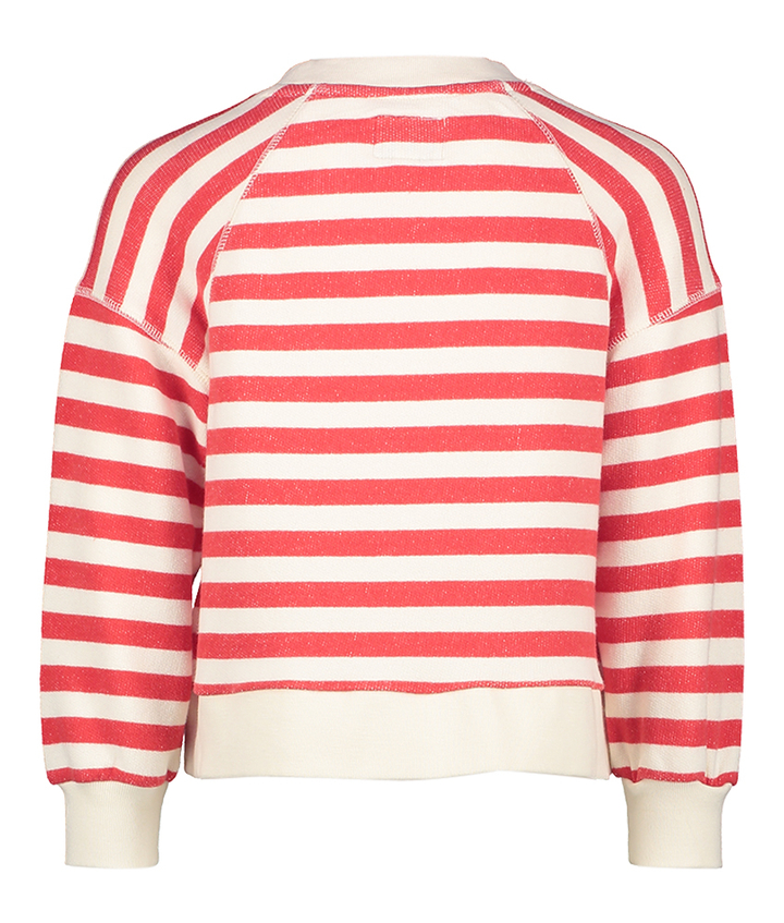 Ecru sweater met rode strepen Bellerose Girls 