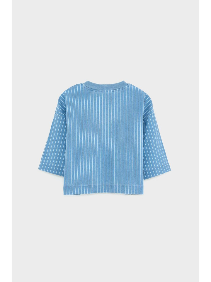 Blauwe gestreepte t-shirt Athan Belleroze