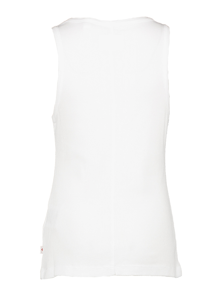 Witte katoenen top met ronde hals Fammy Bellerose