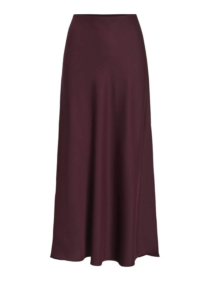 Bordeaux kleurige halflange rok Viellette Vila