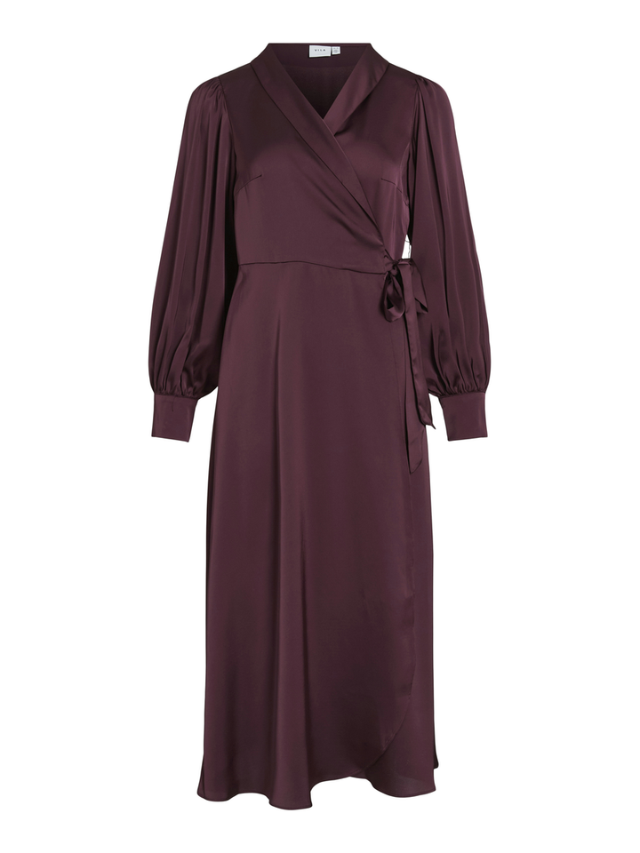 Bordeaux kleurige feestelijke midi jurk Vienna Ravenn Vila