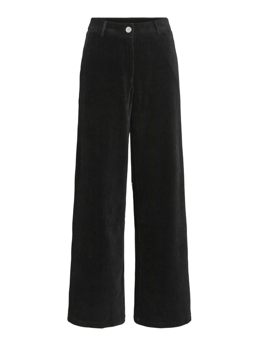 Zwarte wijde broek in corduroy Vikita Vila