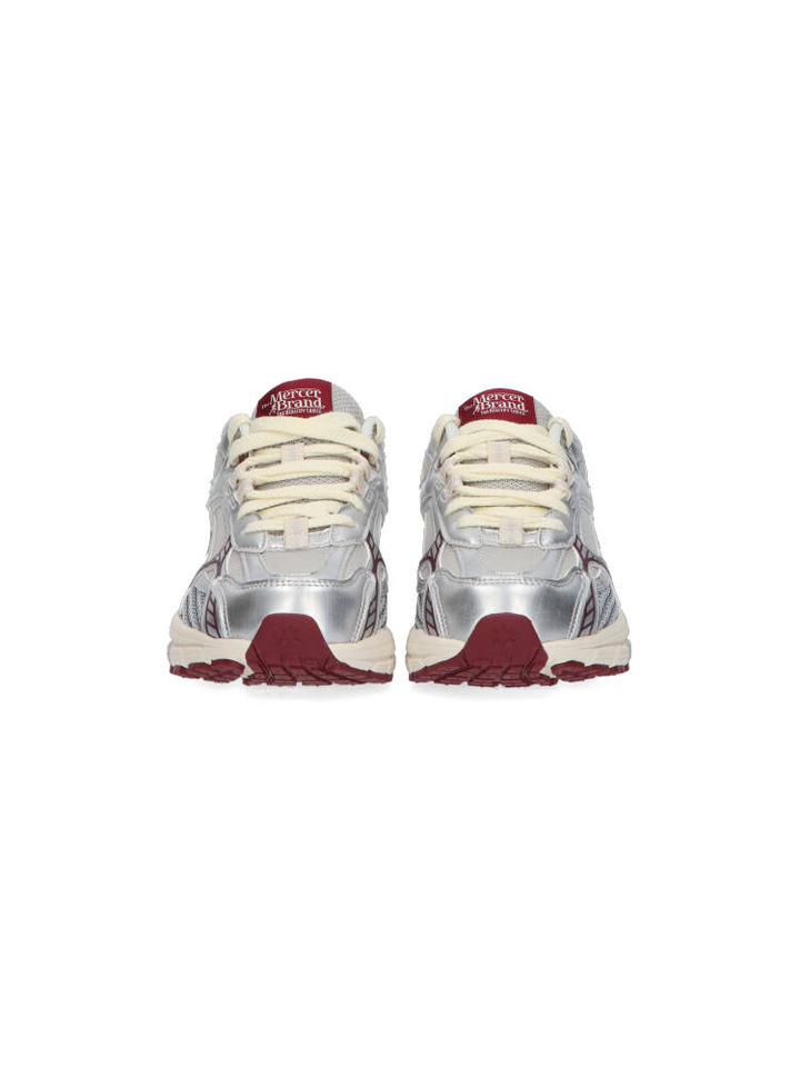 Zilver met burgundy lage sneakers Mercer 