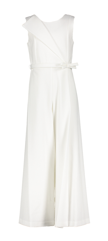 Ecru jumpsuit met strikriem Abel & Lula 
