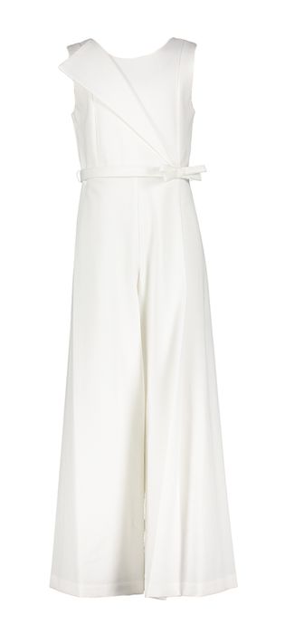 Ecru jumpsuit met strikriem Abel & Lula