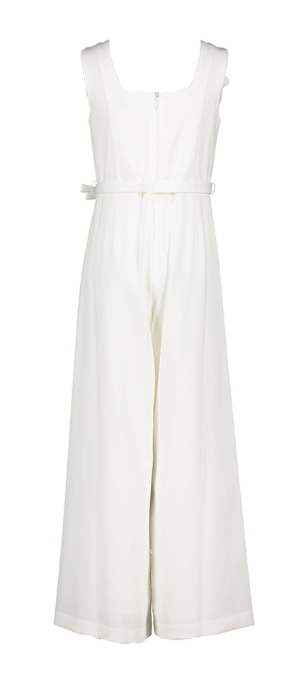 Ecru jumpsuit met strikriem Abel & Lula 