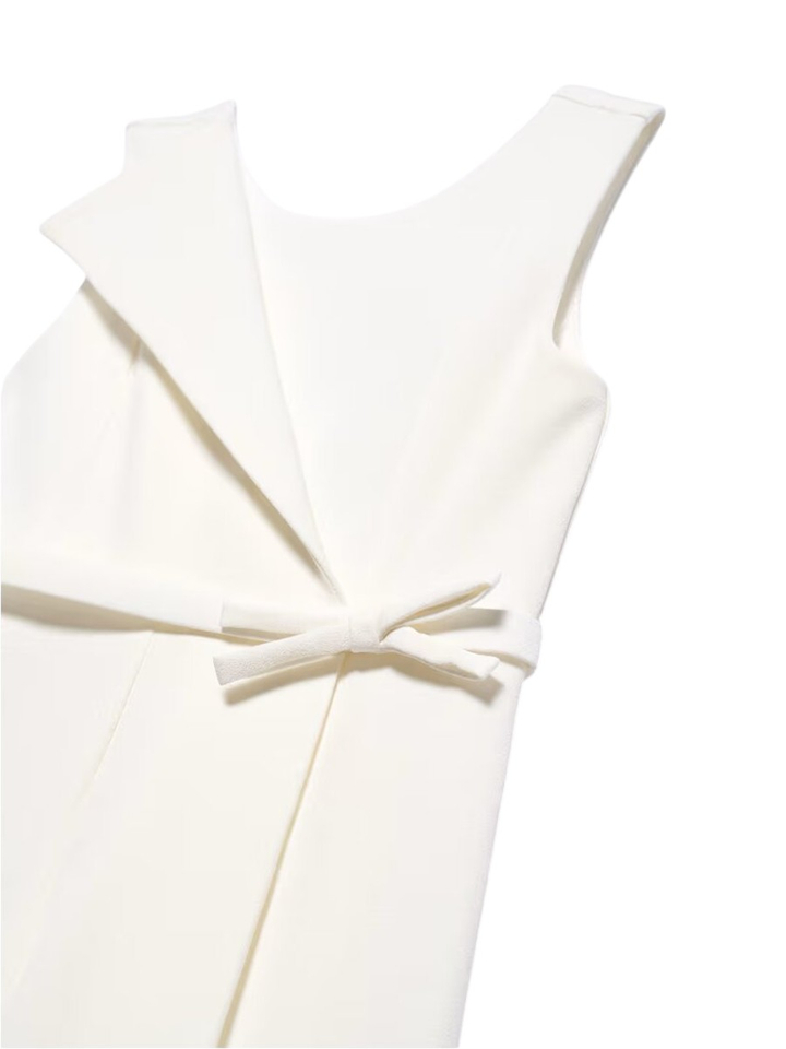 Ecru jumpsuit met strikriem Abel & Lula 