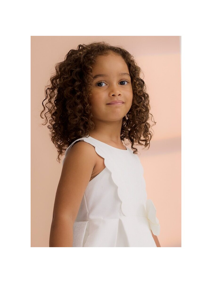 Cream kleed met grote strik Abel&Lula