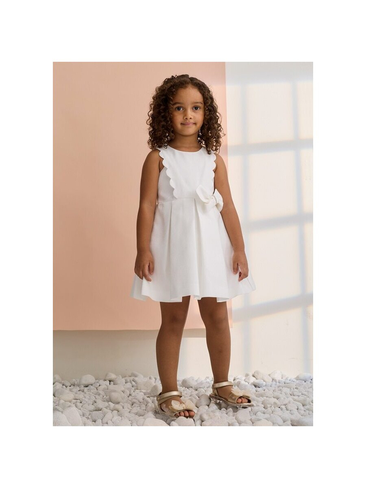 Cream kleed met grote strik Abel&Lula