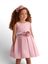 Roze kleed met bloemen communie Abel&Lula