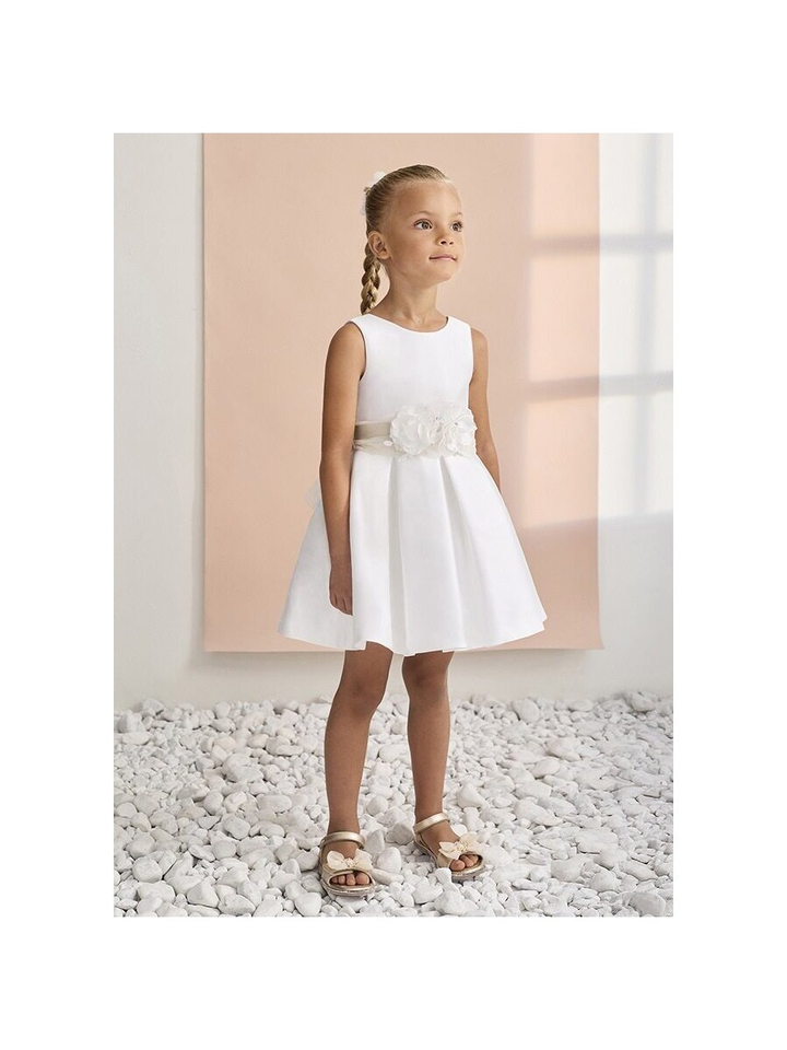 Cream kleed met bloemen communie Abel&Lula
