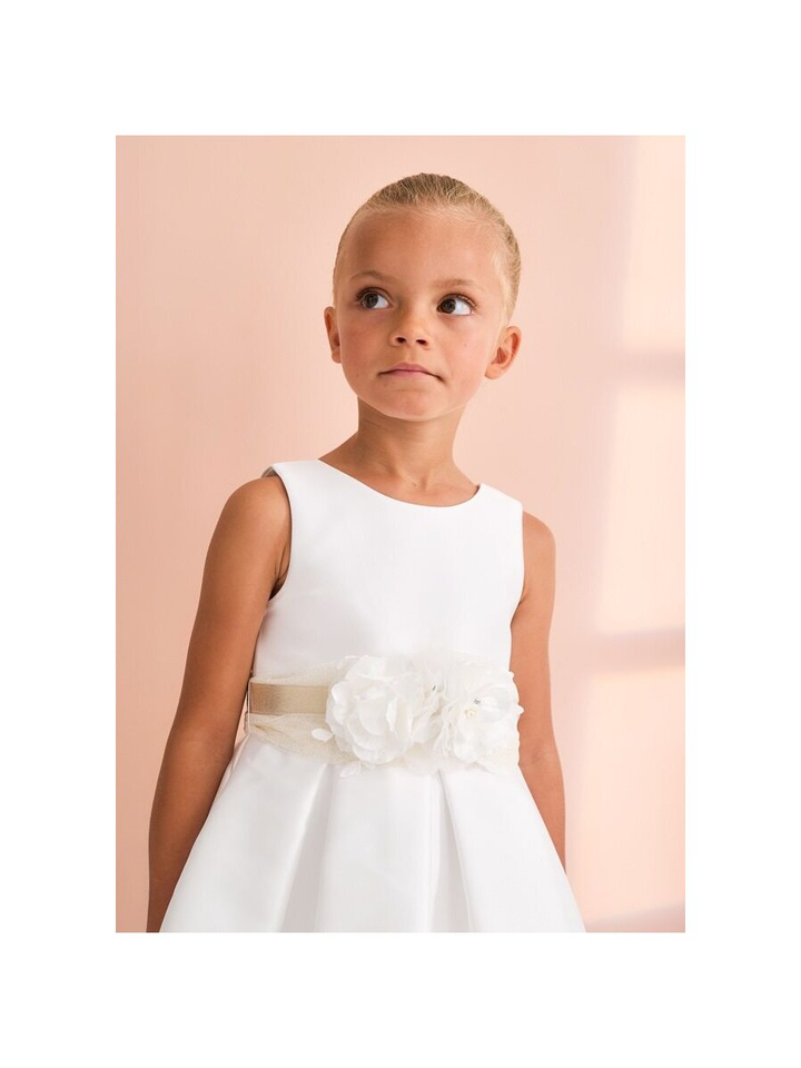Cream kleed met bloemen communie Abel&Lula