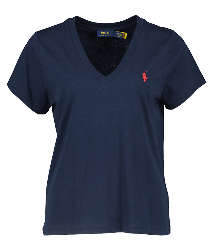 Blauwe katoenen t-shirt logo Ralph Lauren