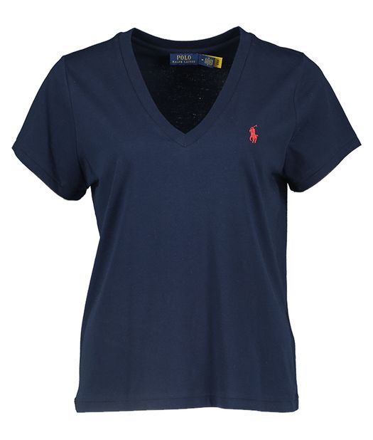 Blauwe katoenen t-shirt logo Ralph Lauren