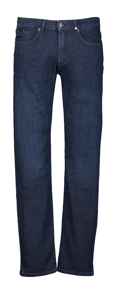 Donkerblauwe slim fit jeans George Zilton 