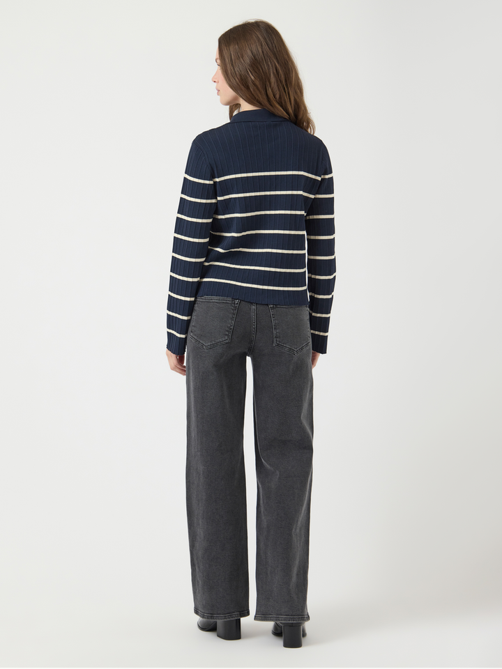 Blauwe gestreepte cardigan Yaslimana Y.A.S