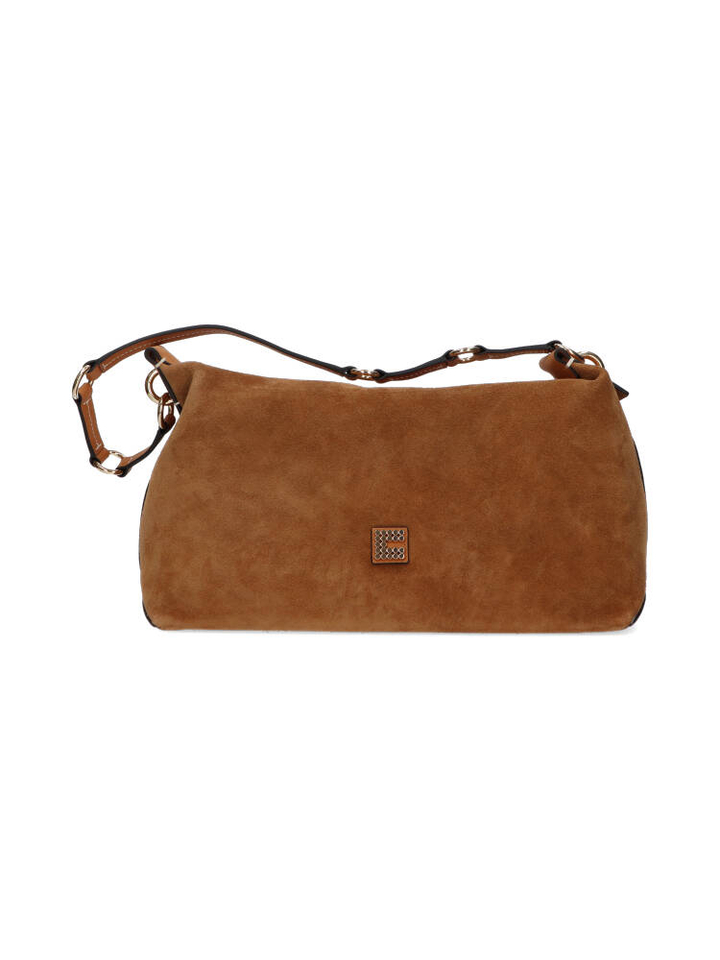 Suede brown handtas Charly Clio Goldbrenner