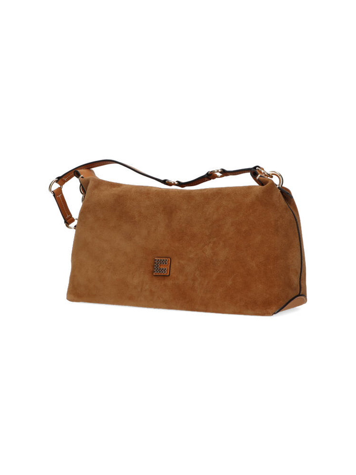 Suede brown handtas Charly Clio Goldbrenner
