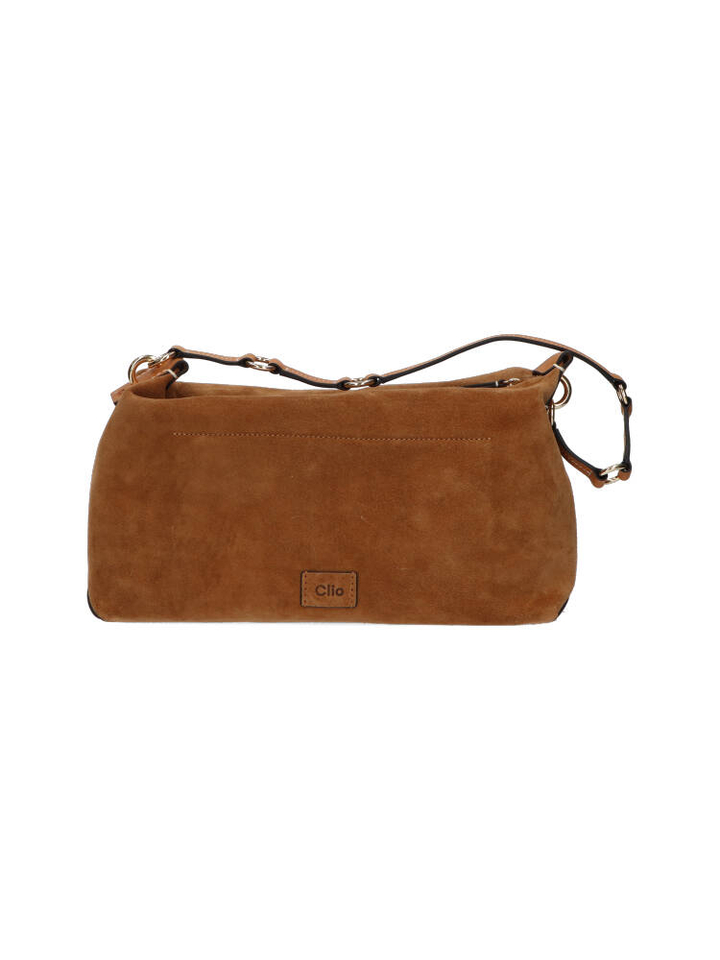 Suede brown handtas Charly Clio Goldbrenner
