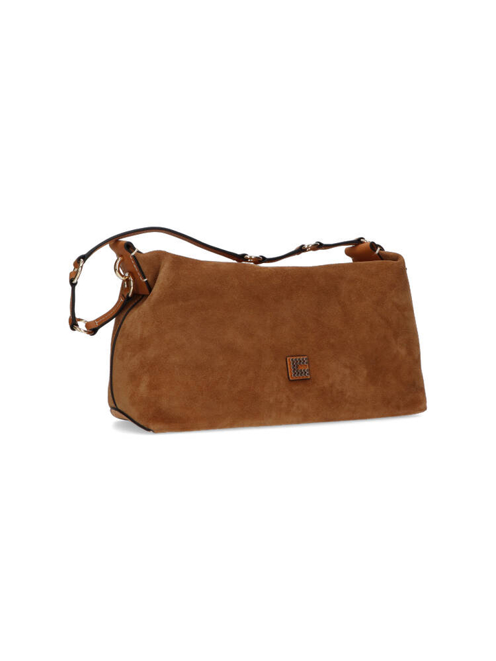 Suede brown handtas Charly Clio Goldbrenner