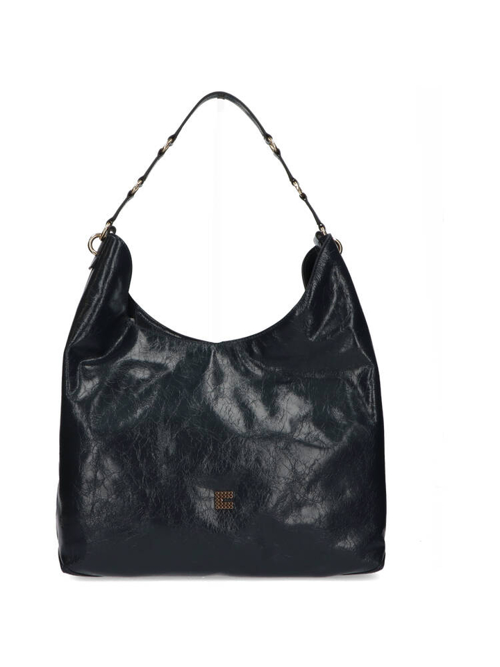 Crinkle patent night blue shopper Carry Clio Goldbrenner