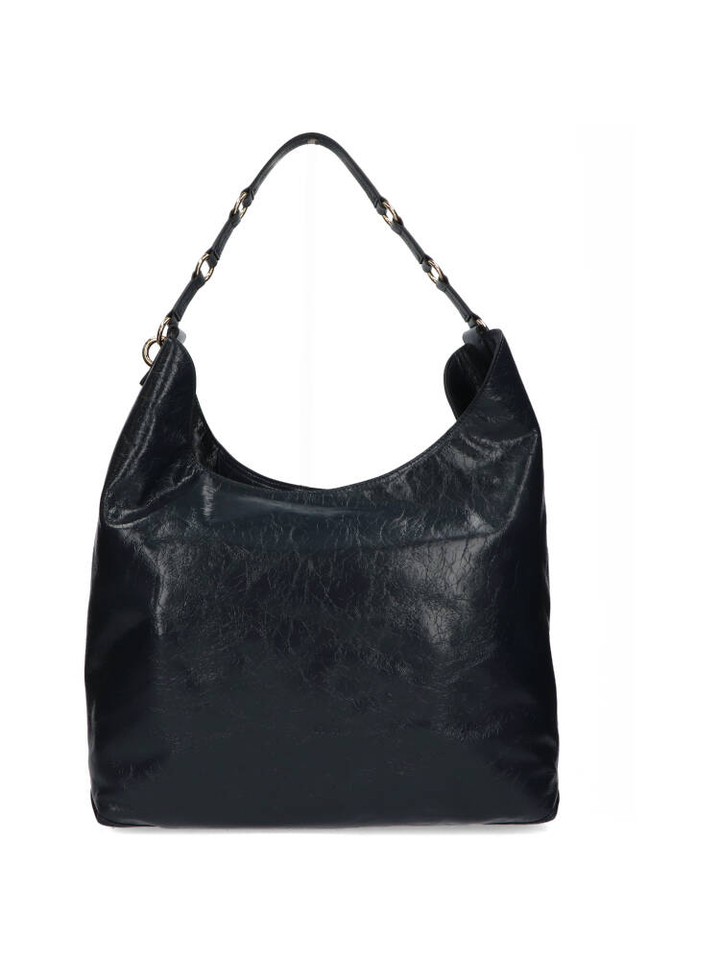 Crinkle patent night blue shopper Carry Clio Goldbrenner