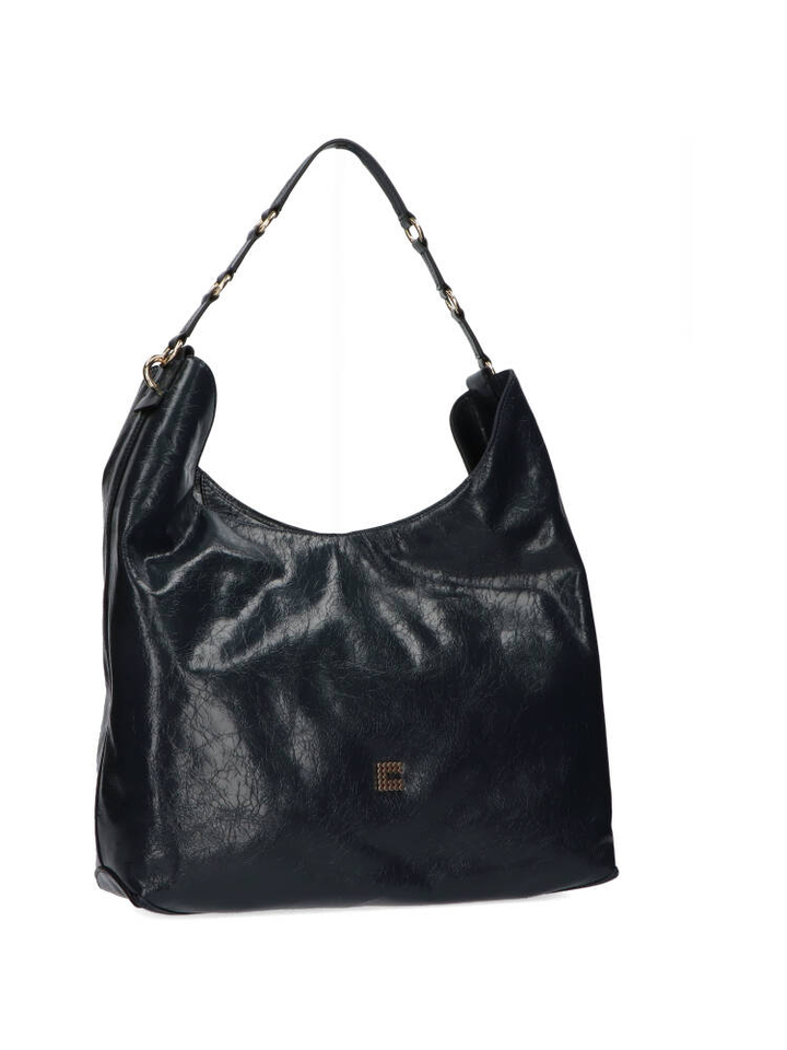 Crinkle patent night blue shopper Carry Clio Goldbrenner