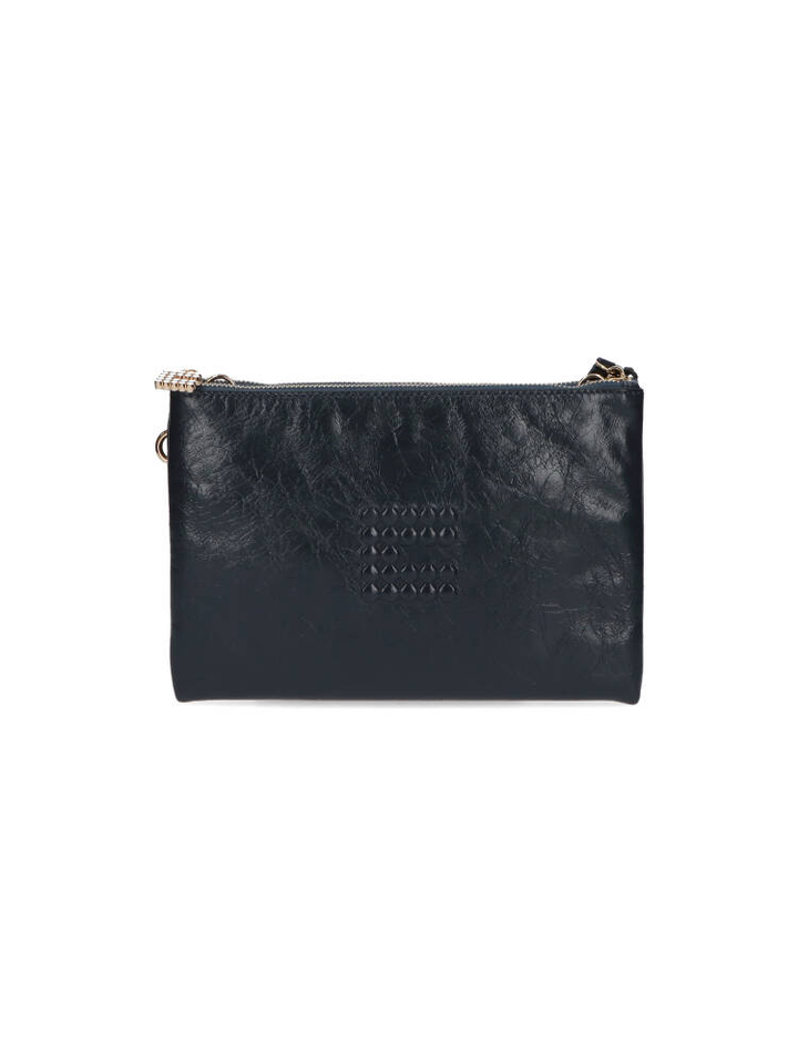 Crinkle patent night blue crossbody Clyde Clio Goldbrenner
