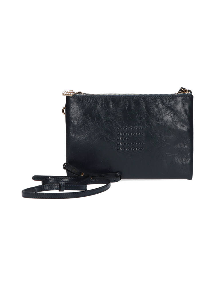 Crinkle patent night blue crossbody Clyde Clio Goldbrenner