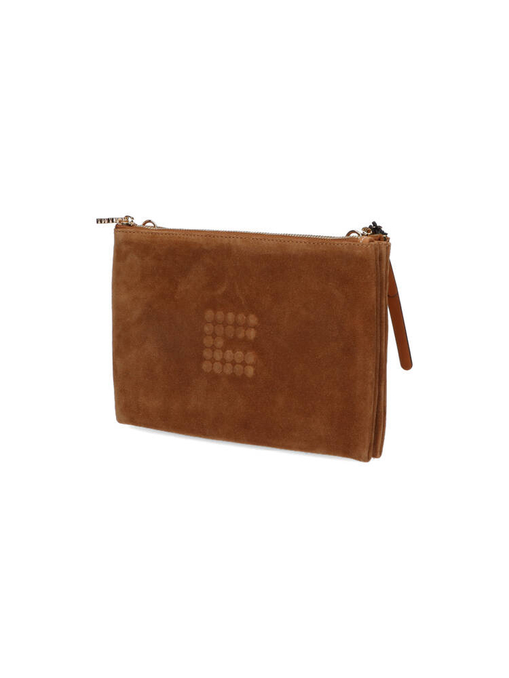 Brown crossbody Clyde suede Clio Goldbrenner