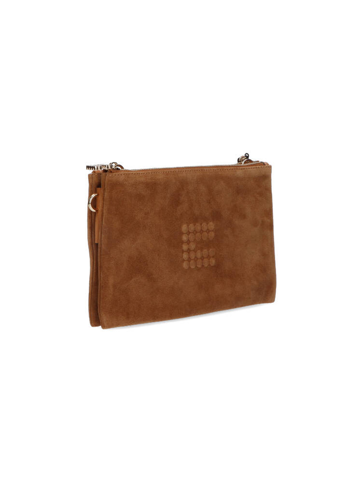 Brown crossbody Clyde suede Clio Goldbrenner