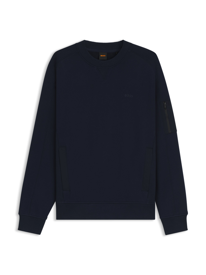 Donkerblauwse trui met ronde hals Hugo Boss 