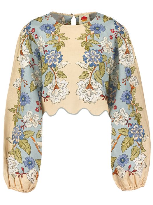 Multi-color korte bloes met bloemenprint Farm Rio