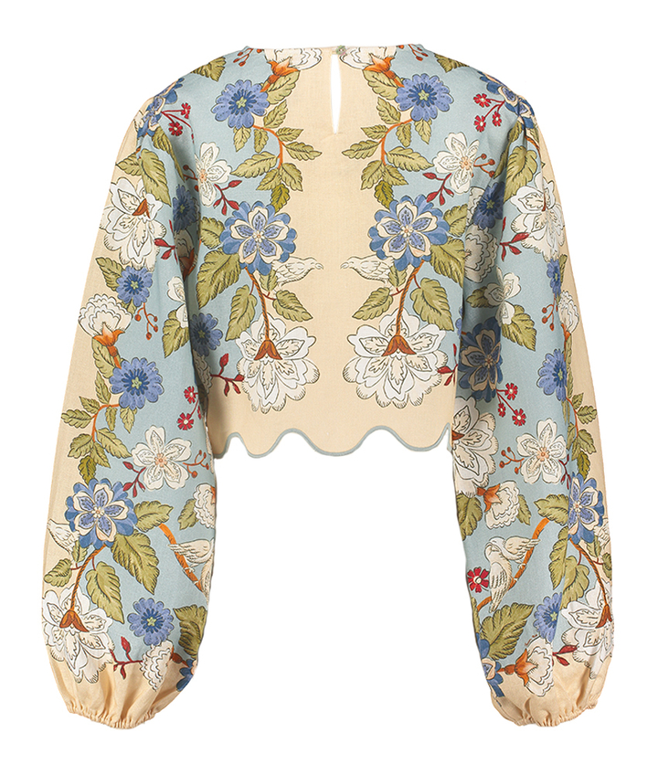 Multi-color korte bloes met bloemenprint Farm Rio