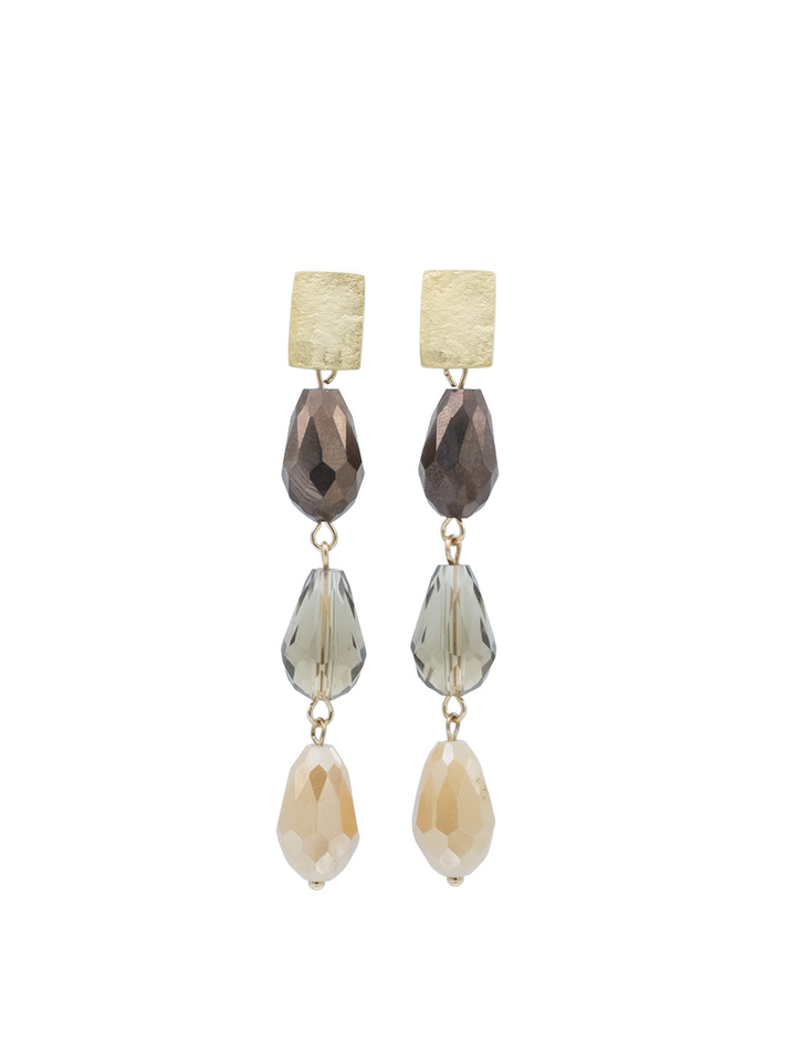 Beige oorbellen OR11141 Flo 