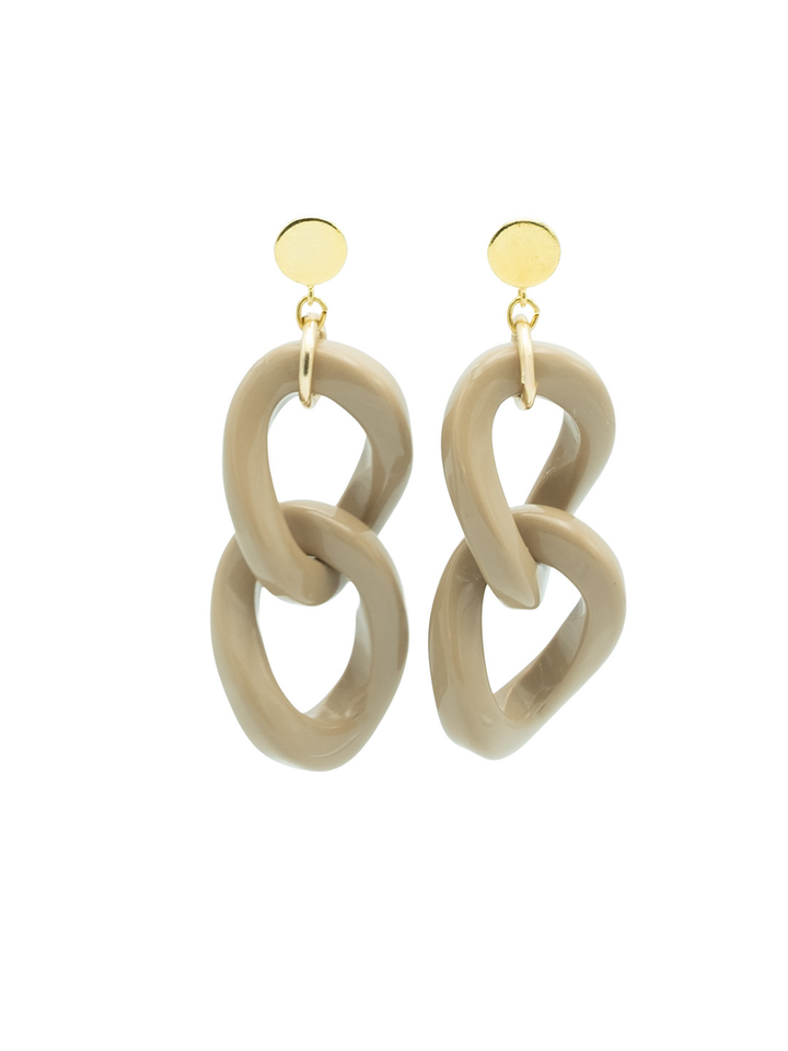 Beige oorbellen OR1235 Flo 